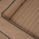 Knuffelwuff Orthop&auml;disches Hundebett aus Lasergestepptem Kunstleder Montego Camel