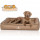 Knuffelwuff Orthopädisches Hundebett aus Lasergestepptem Kunstleder Montego Camel