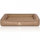Knuffelwuff Orthop&auml;disches Hundebett aus Lasergestepptem Kunstleder Montego Camel XXXL 155 x 125cm