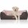 Knuffelwuff Hundebett Luke aus Velours mit feinem Handwebcharakter