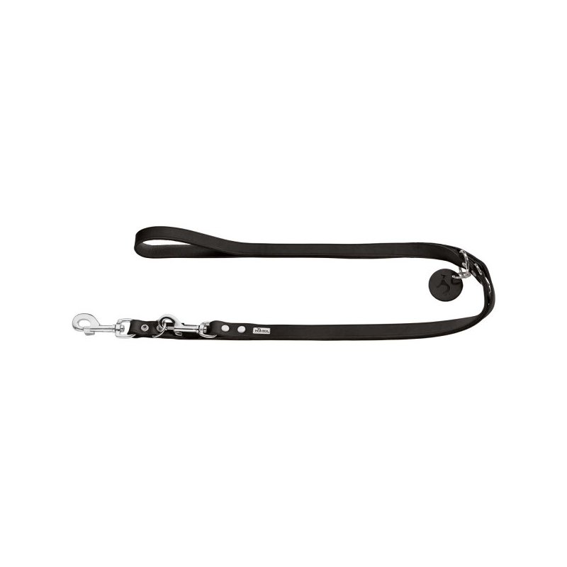 Hunter Verstellbare Führleine Schwarz L 200 cm, B 2,0 cm