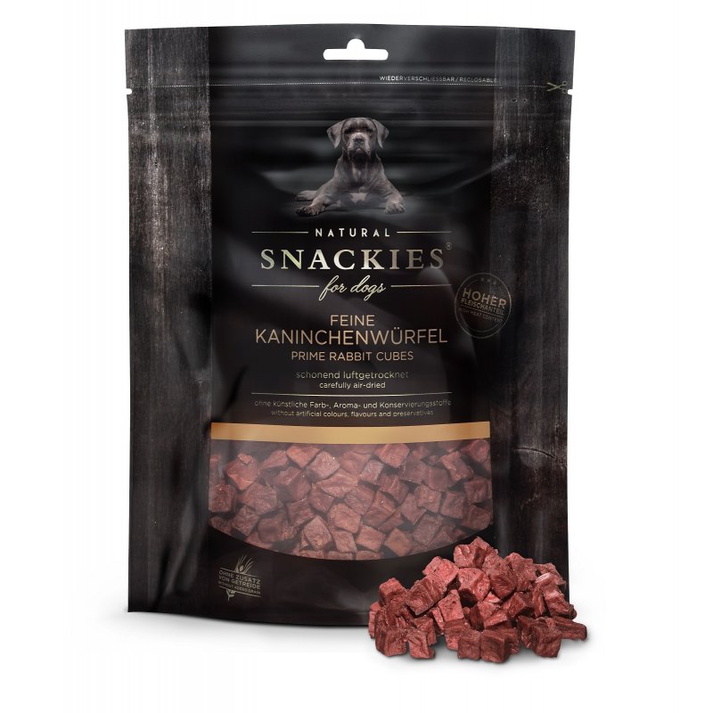 Snackies Hundesnack Herzhafte Kaninchenwrfel