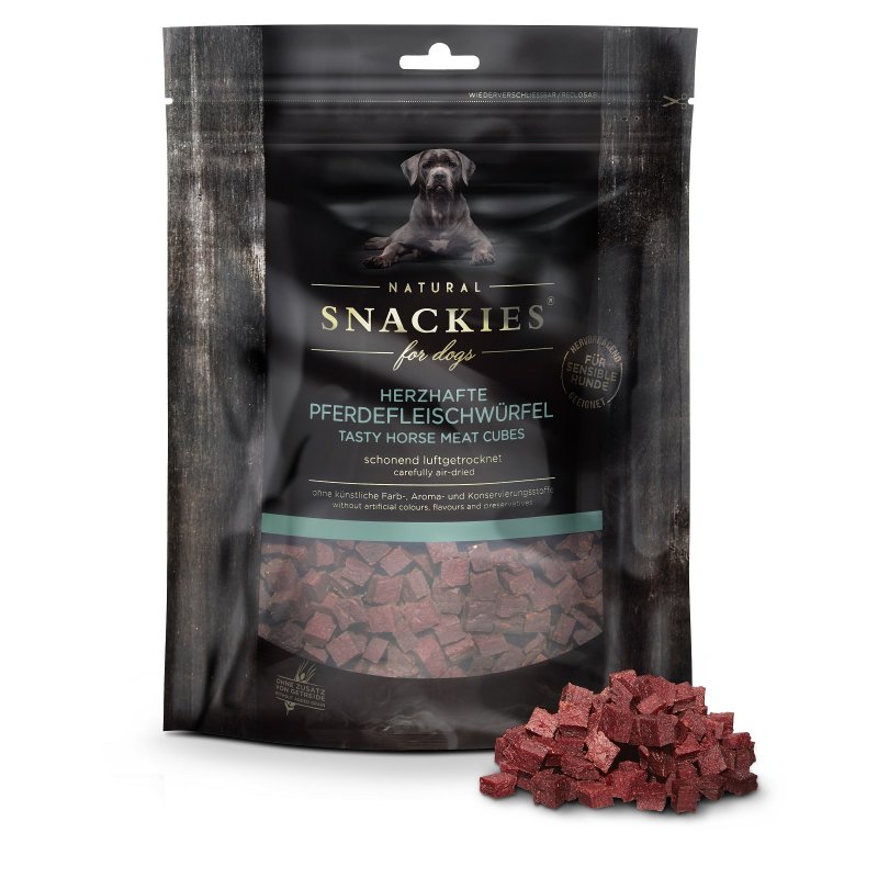 Snackies Hundesnack Herzhafte Pferdefleischwrfel