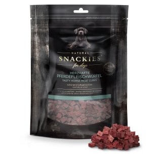 Snackies Hundesnack Herzhafte Pferdefleischwürfel 80g