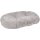Flamingo Hundekorb Xepp Filz Oval Dunkelgrau + Kissen Hellgrau 56x40x19 cm