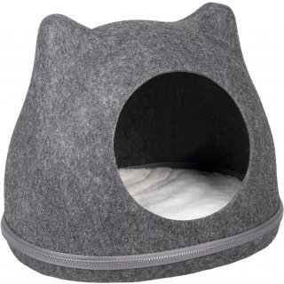Flamingo Katzenkorb Tiga Filz Grau 43x36x35 cm