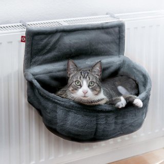 CanadianCat Katzenkuschelsack für Heizkörper - 47 x 35 x 42 cm - fell