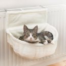 CanadianCat Katzenkuschelsack f&uuml;r Heizk&ouml;rper - 47x35x42 cm Wei&szlig;