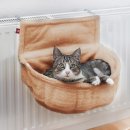 CanadianCat Katzenkuschelsack f&uuml;r Heizk&ouml;rper - 47x35x42 cm Braun