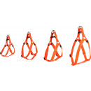 Flamingo Hunde &amp; Katzen Geschirr Step &amp; Go Len Orange 60-90cm 25mm