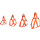 Flamingo Hunde & Katzen Geschirr Step & Go Len Orange 60-90cm 25mm