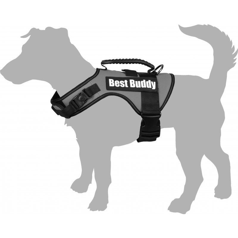 Thumbnail - Flamingo Hundegeschirr Best Buddy Uranus Grüngelb L 70-90cm 50mm