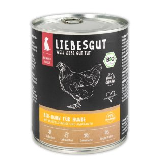Liebesgut Hundenassfutter Bio Huhn mit Wurzelgemse und Amaranth - je