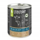 Liebesgut Hundenassfutter Junior Bio Rind mit Hirse und K&uuml;rbis
