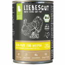 Liebesgut Hundenassfutter Junior Bio Pute mit Mangold und Kartoffel 400g