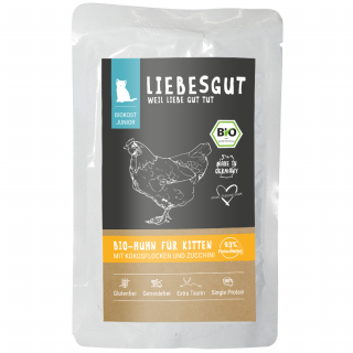 Liebesgut Katzennassfutter Junior Bio Huhn mit Kokos und...