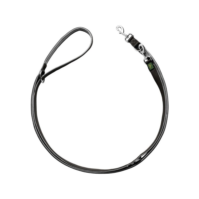 Hunter Verstellbare Führleine Neopren Schwarz L 200 cm, B 1,0 cm