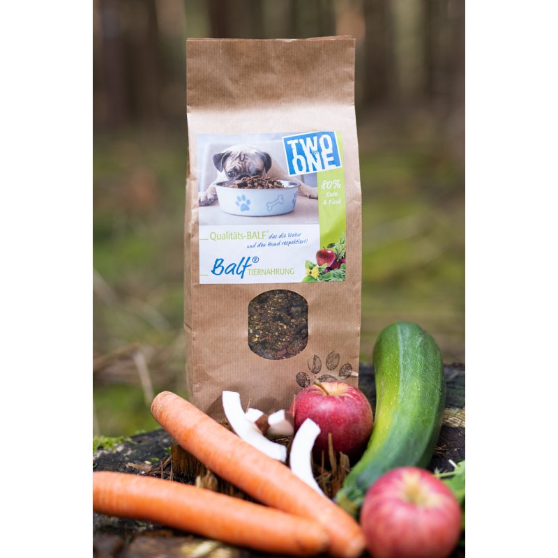 BALF Hundefutter TWOinONE Ente und Fisch/Obst-Gemse