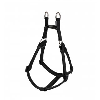 Wouapy Hundegeschirr Harness Basic Comfort 25mm 75/96 cm Schwarz