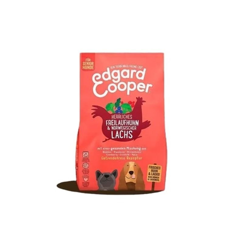 Edgard & Cooper getreidefreies Trockenfutter Senior mit frischem Lachs & Huhn