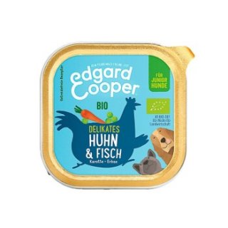 Edgard & Cooper Bio getreidefreies Nassfutter Junior mit Bio Huhn & Fisch 100g