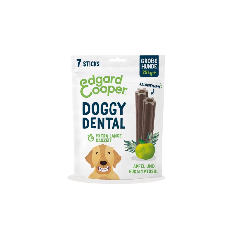 Edgard & Cooper kalorienarme Doggy Dental Apfel & Eukalyptus 7 Sticks
