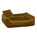 Silvio Design Kuschelsofa Samt Ockergelb