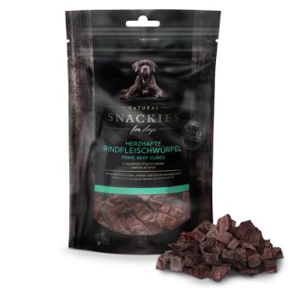 Snackies Hundesnack Herzhafte Rindfleischwürfel 80g