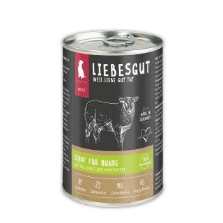 Liebesgut Hundenassfutter Bio Schaf mit Sellerie und Kartoffel