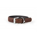 Das Lederband Hundehalsband Vancouver Mocca/Black