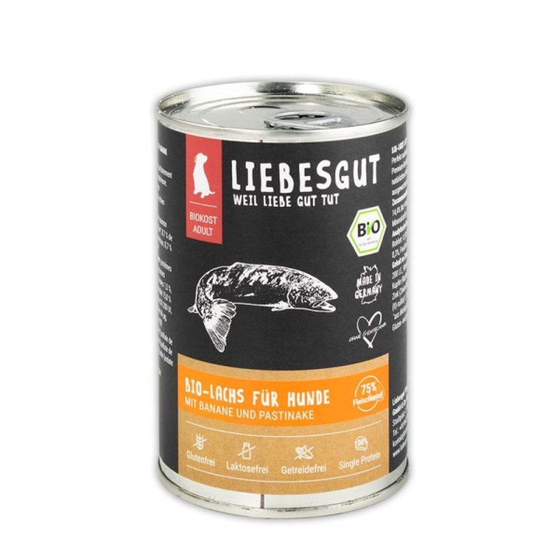 Liebesgut Hundenassfutter Bio Lachs mit Banane und Pastinaken - jetzt