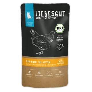 Liebesgut Katzennassfutter Junior Bio Huhn mit...