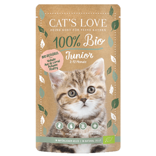 Cat´s Love Nassfutter Junior BIO Geflügel 100g