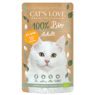 Cat´s Love Nassfutter Adult BIO Huhn 100g