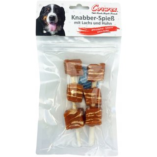 Corwex Hundesnack Knabber-Spieß mit Lachs und Huhn 90g