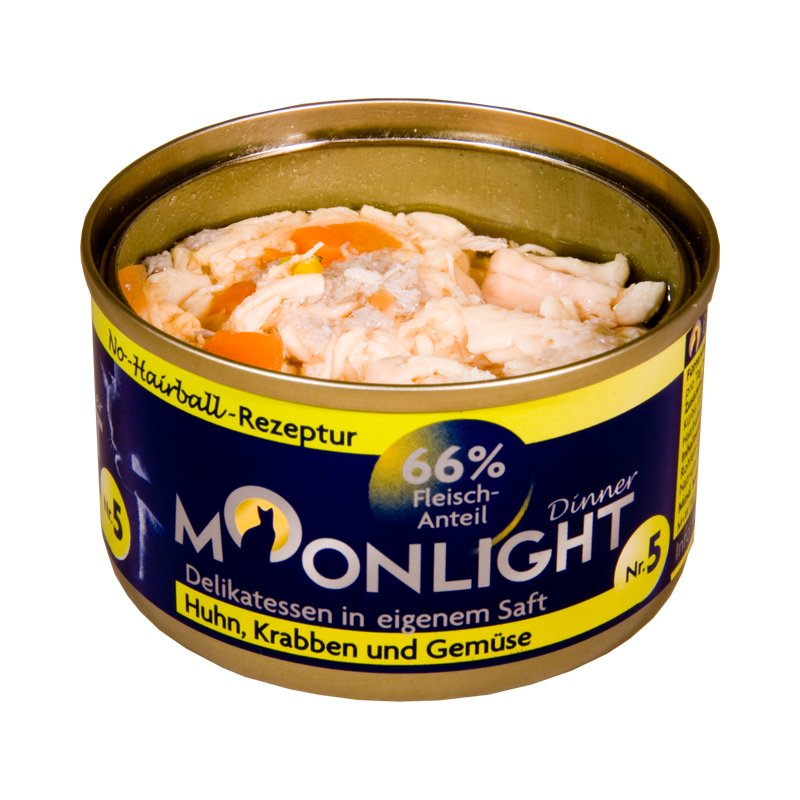 Moonlight Katzennassfutter Nr. 5 Huhn - Tintenfisch - Gemse 80g