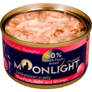 Moonlight Katzennassfutter Nr. 6  Thunfisch - Huhn - Schrimps 80g
