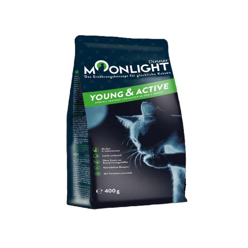 Moonlight Katzentrockenfutter Dinner Young and Active 400g