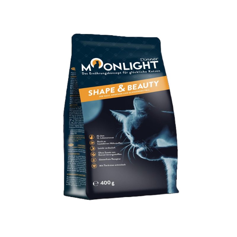 Moonlight Katzentrockenfutter Dinner Shape and Beauty 400g