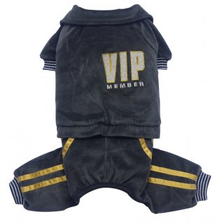 DoggyDolly Hunde Jogging Overall VIP Anthrazit