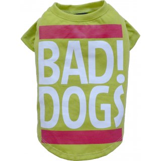 DoggyDolly Hunde T-Shirt BAD DOGS Grüngelb