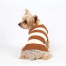 DoggyDolly Hunde Strickpullover gestreift Braun