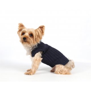 DoggyDolly Hunde Strickpullover mit Dunkelblau