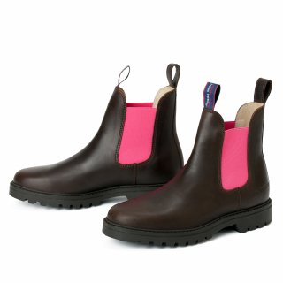 Blue Heeler Damen Chelsea Boots Jackaroo Braun/Pink 36