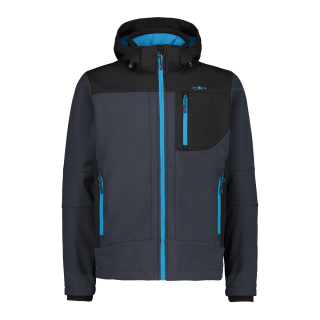 CMP Softshell-Herrenjacke mit abnehmbarer Kapuze Anthrazit  56