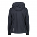 CMP Damen Jacke aus Light Softshell mit abnehmbarer Kapuze Schwarz