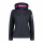 CMP Damen Jacke aus Light Softshell mit abnehmbarer Kapuze Schwarz