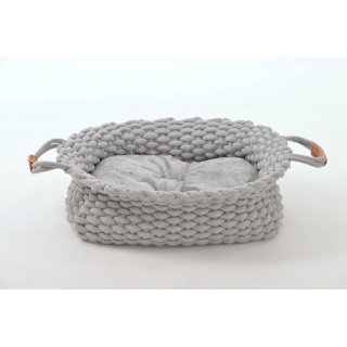 Silvio Design Kuschelbett Holly Hellgrau