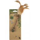 Flamingo Katzenspielzeug Topsy Stick Matatabi + Doppel Kugel Natur 25cm