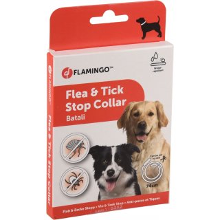 Flamingo Anti-Parasit Batali Floh & Zecken Stop Halsband Hund 74cm -